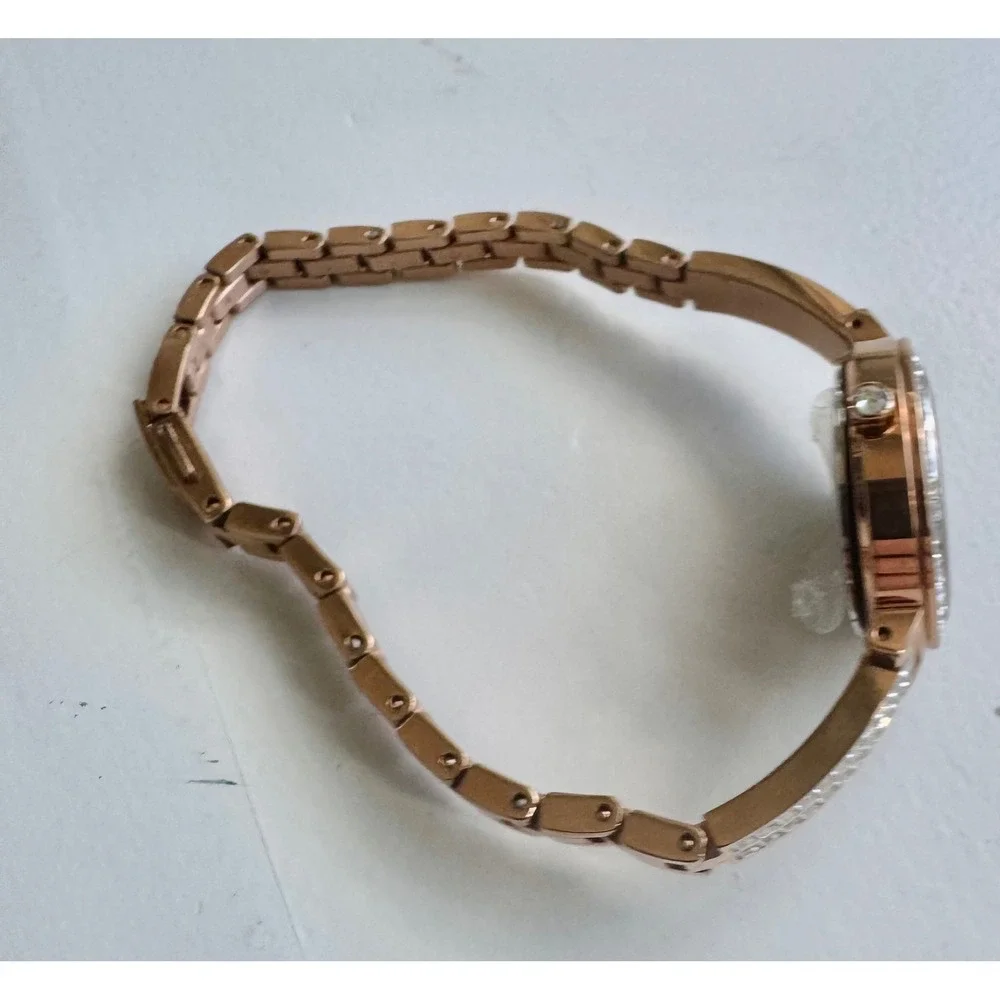 Citizen Eco-Drive E031 Rose Gold‎ Crystal Bezel Bracelet Watch Womens